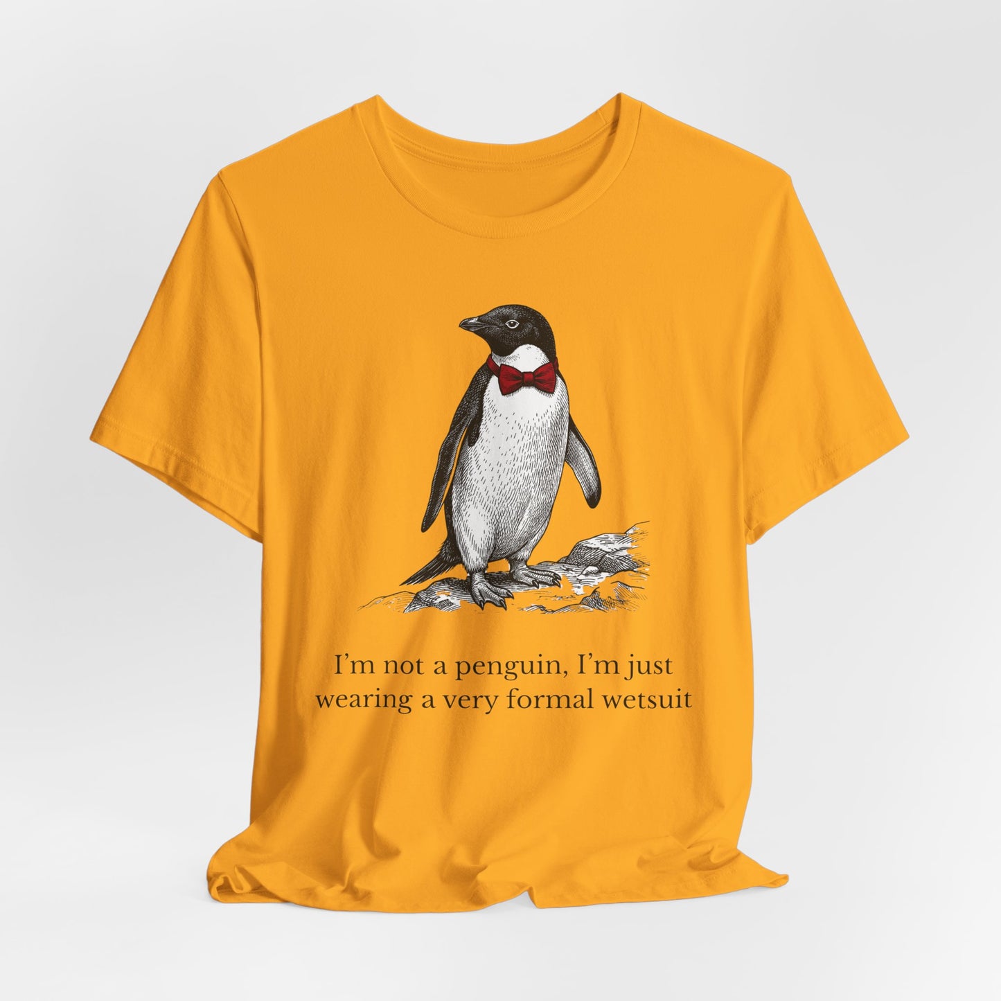 [MSI] Cyril the Penguin "Formal Wetsuit" Woodcut Tee - Skewed & Snappy
