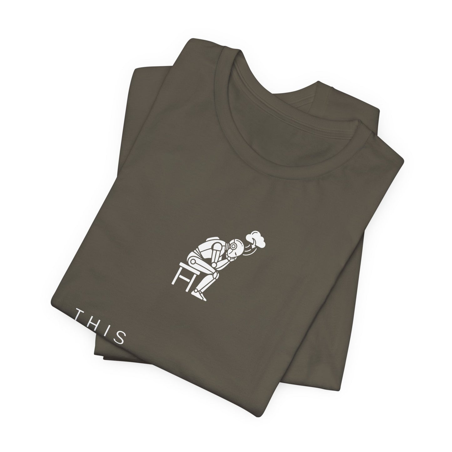[S404] Funny Robot Shirt - Sarcastic IT Humor Tee - Existential Dread Meeting Email Shirt - System 404 Minimalist Cyberpunk Apparel