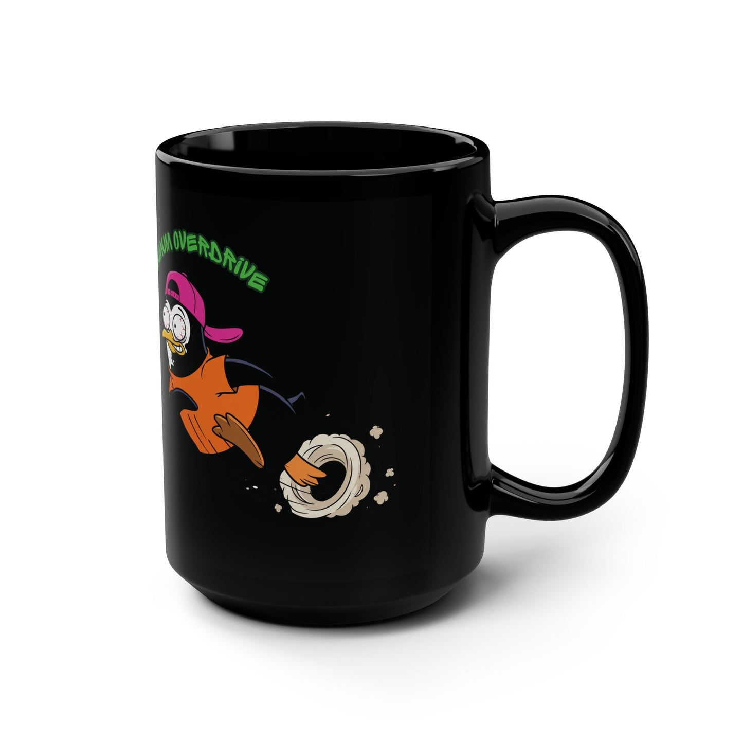 [SMS] Funny 90s Cartoon Mug - Sarcastic Office Coffee Cup - Retro Saturday Morning TV Gift - Neon Cyril & Humphrey Black 15oz Mug - Skewed & Snappy