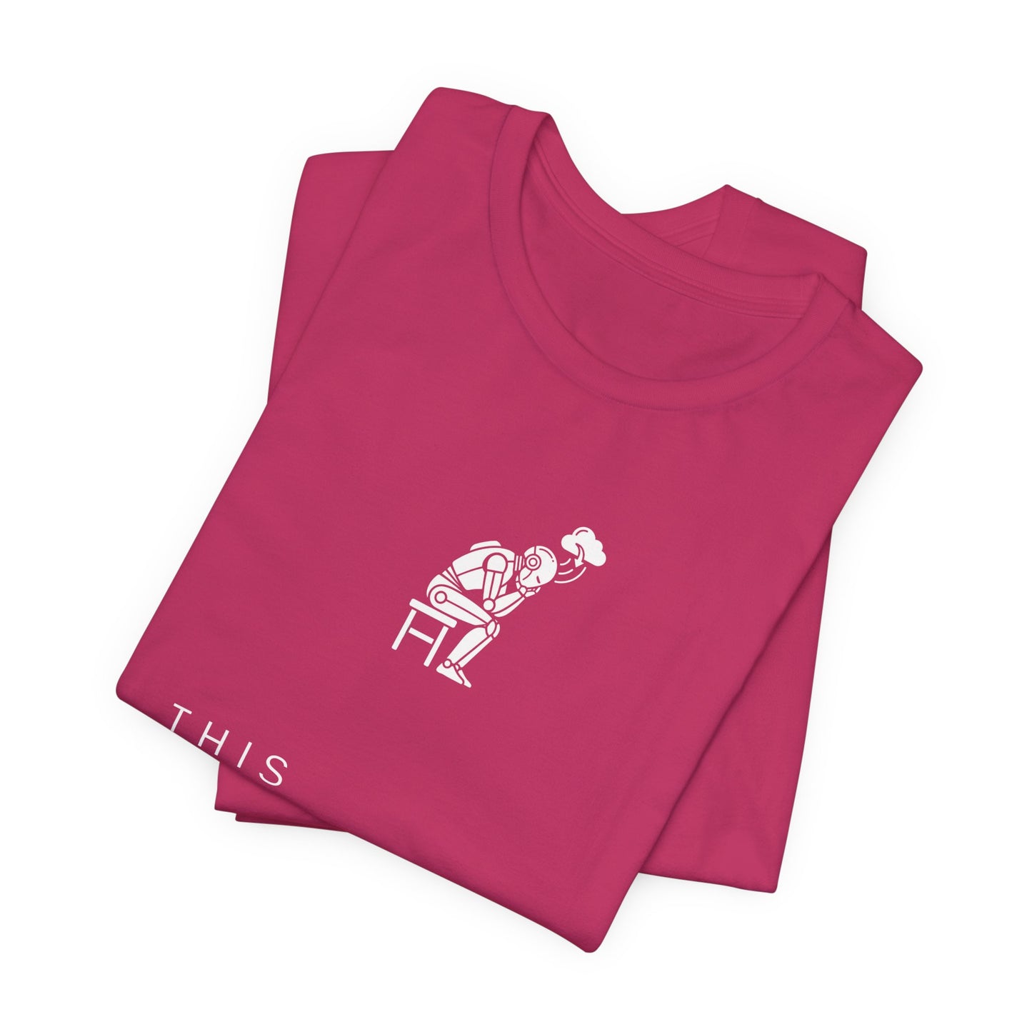 [S404] Funny Robot Shirt - Sarcastic IT Humor Tee - Existential Dread Meeting Email Shirt - System 404 Minimalist Cyberpunk Apparel