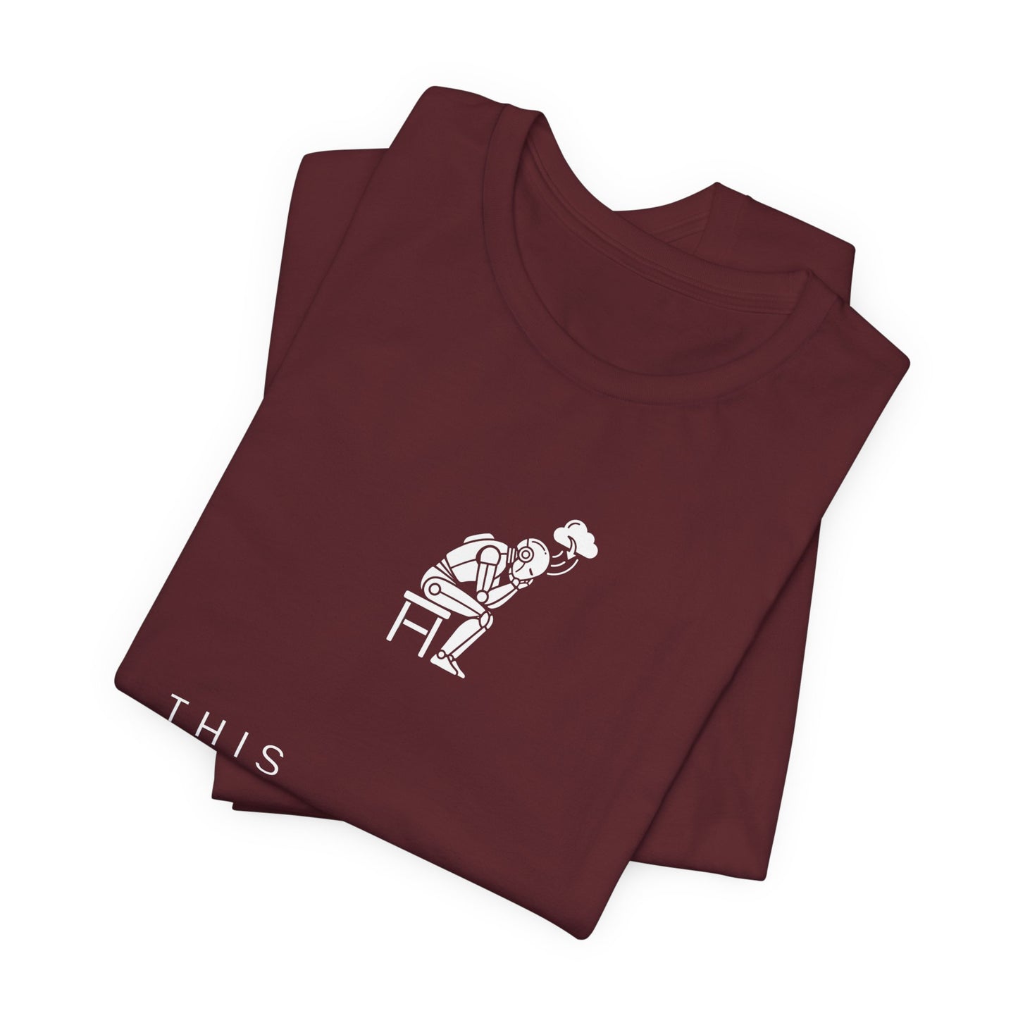 [S404] Funny Robot Shirt - Sarcastic IT Humor Tee - Existential Dread Meeting Email Shirt - System 404 Minimalist Cyberpunk Apparel