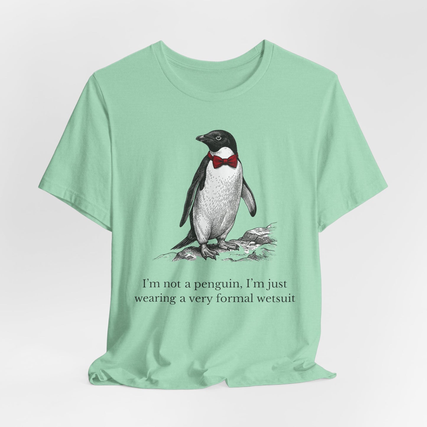 [MSI] Cyril the Penguin "Formal Wetsuit" Woodcut Tee - Skewed & Snappy