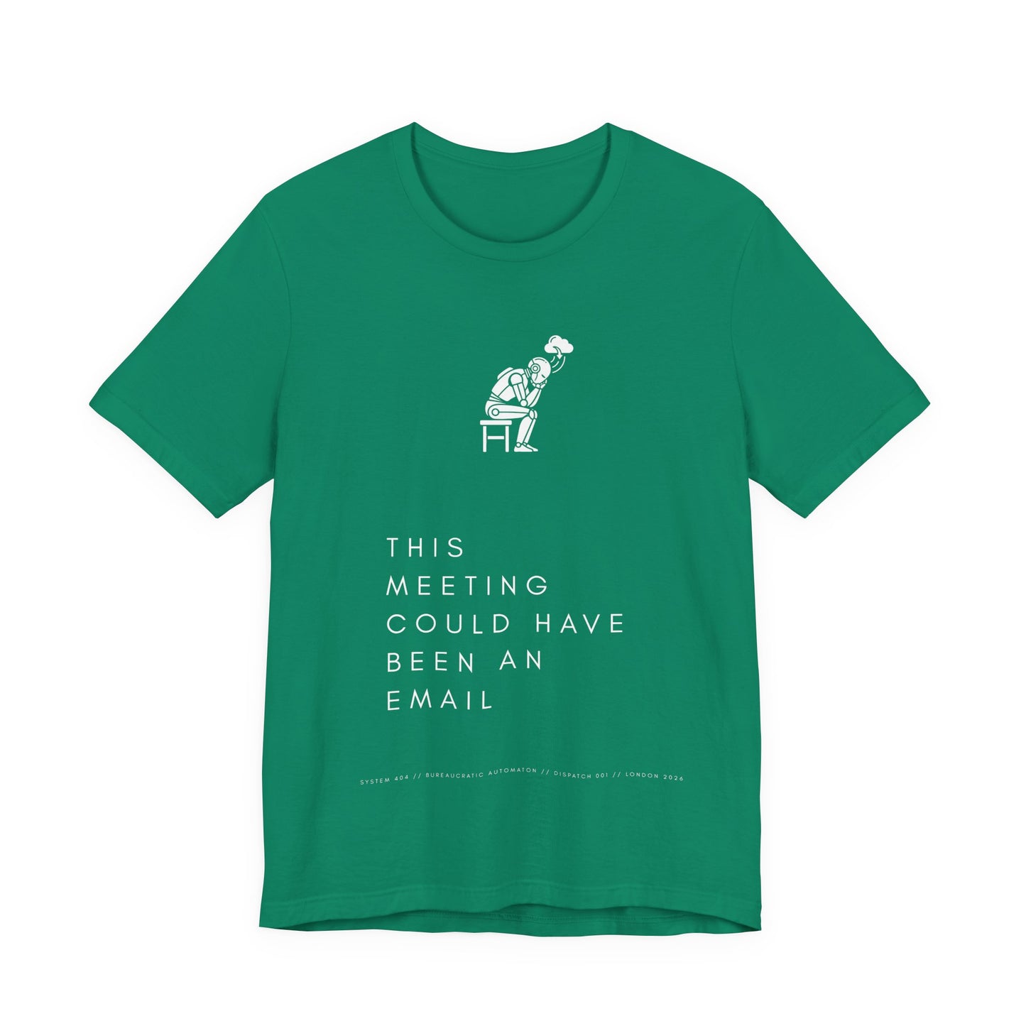 [S404] Funny Robot Shirt - Sarcastic IT Humor Tee - Existential Dread Meeting Email Shirt - System 404 Minimalist Cyberpunk Apparel