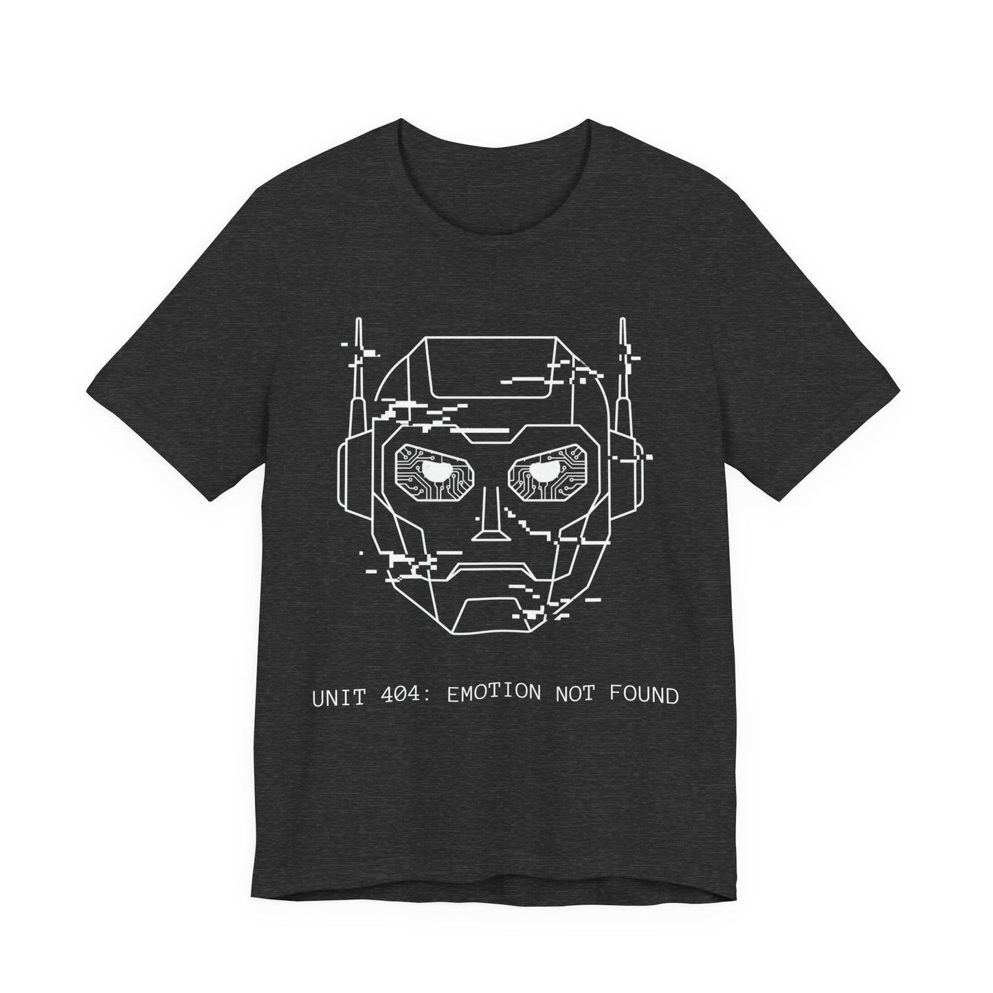 [S404] UNIT 404: EMOTION NOT FOUND - Funny Robot Shirt - Minimalist Cyberpunk Admin Tee