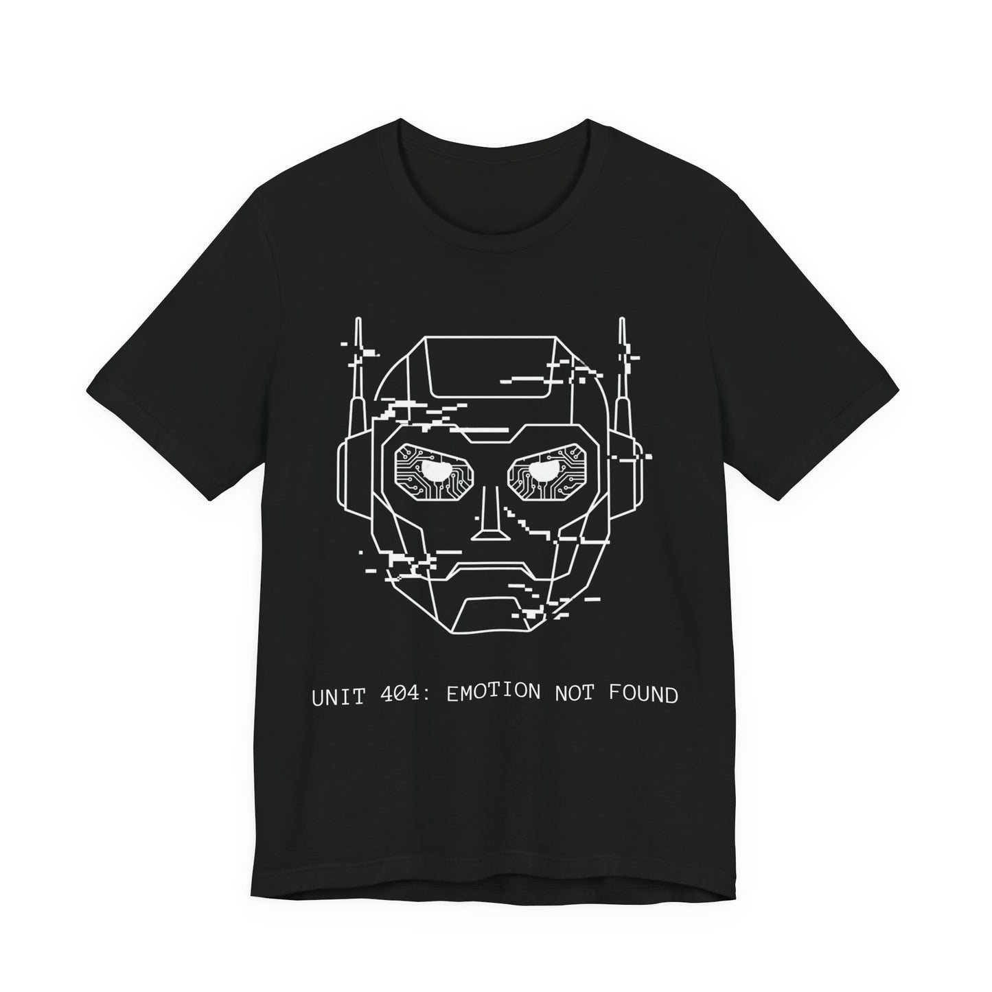 [S404] UNIT 404: EMOTION NOT FOUND - Funny Robot Shirt - Minimalist Cyberpunk Admin Tee