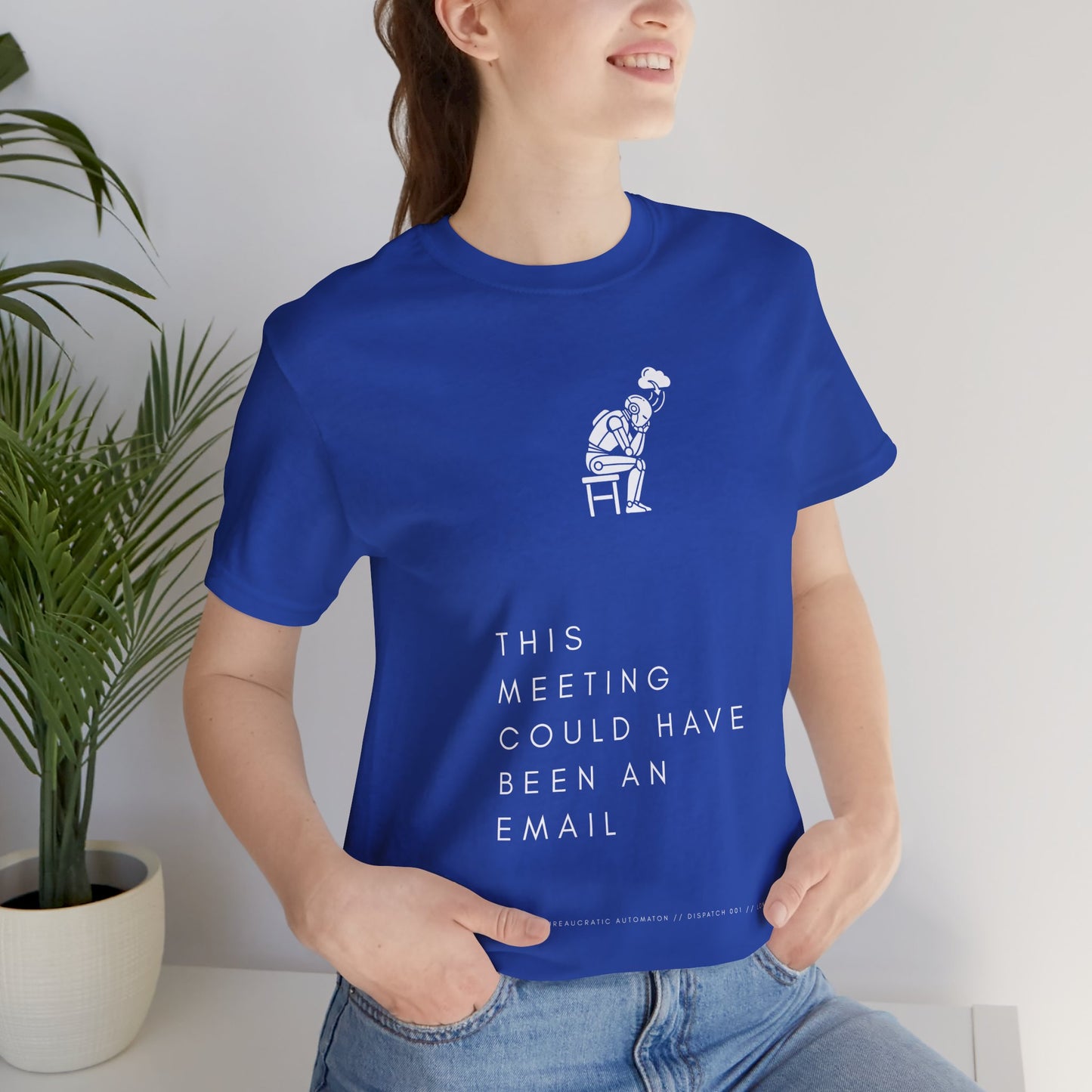 [S404] Funny Robot Shirt - Sarcastic IT Humor Tee - Existential Dread Meeting Email Shirt - System 404 Minimalist Cyberpunk Apparel
