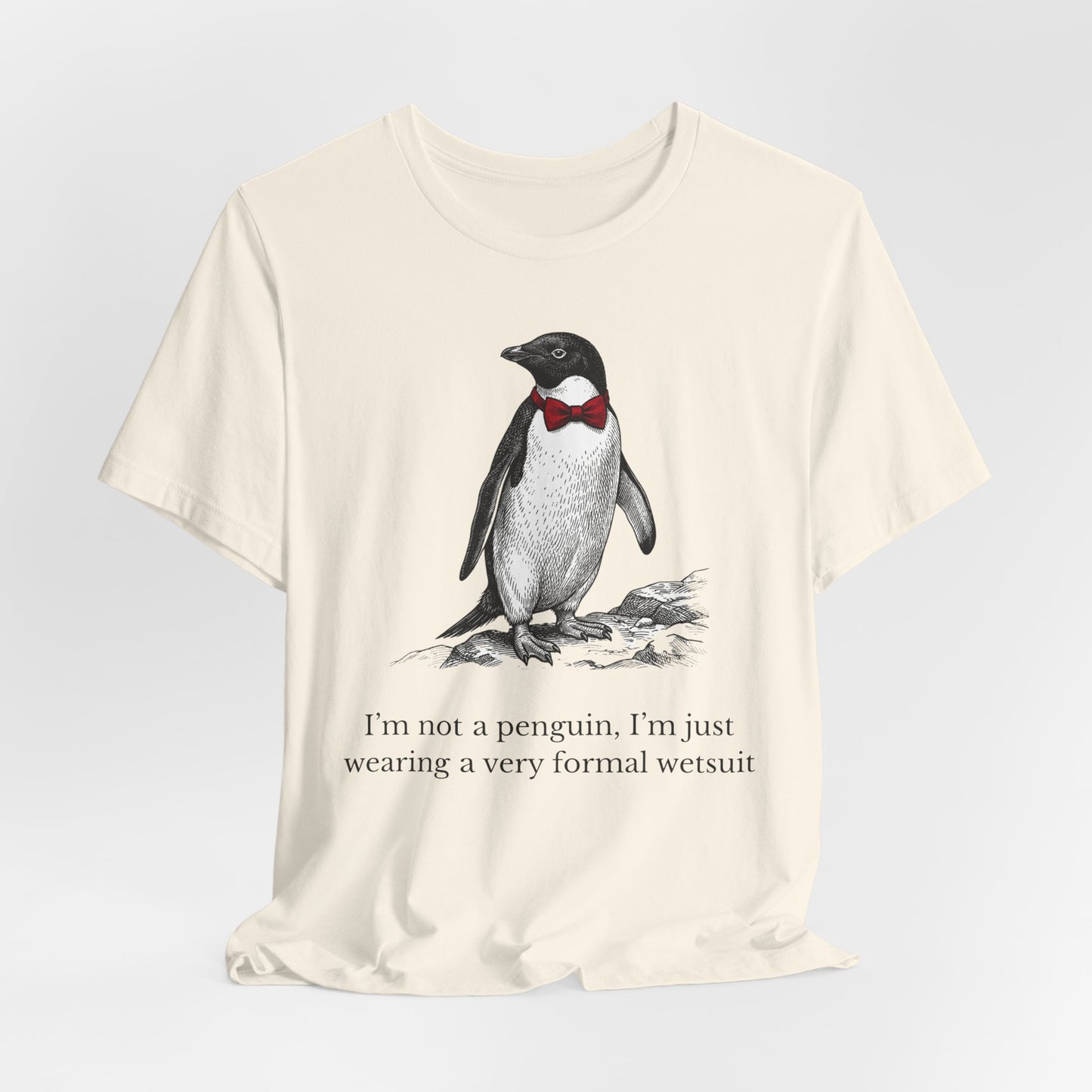 [MSI] Cyril the Penguin "Formal Wetsuit" Woodcut Tee - Skewed & Snappy
