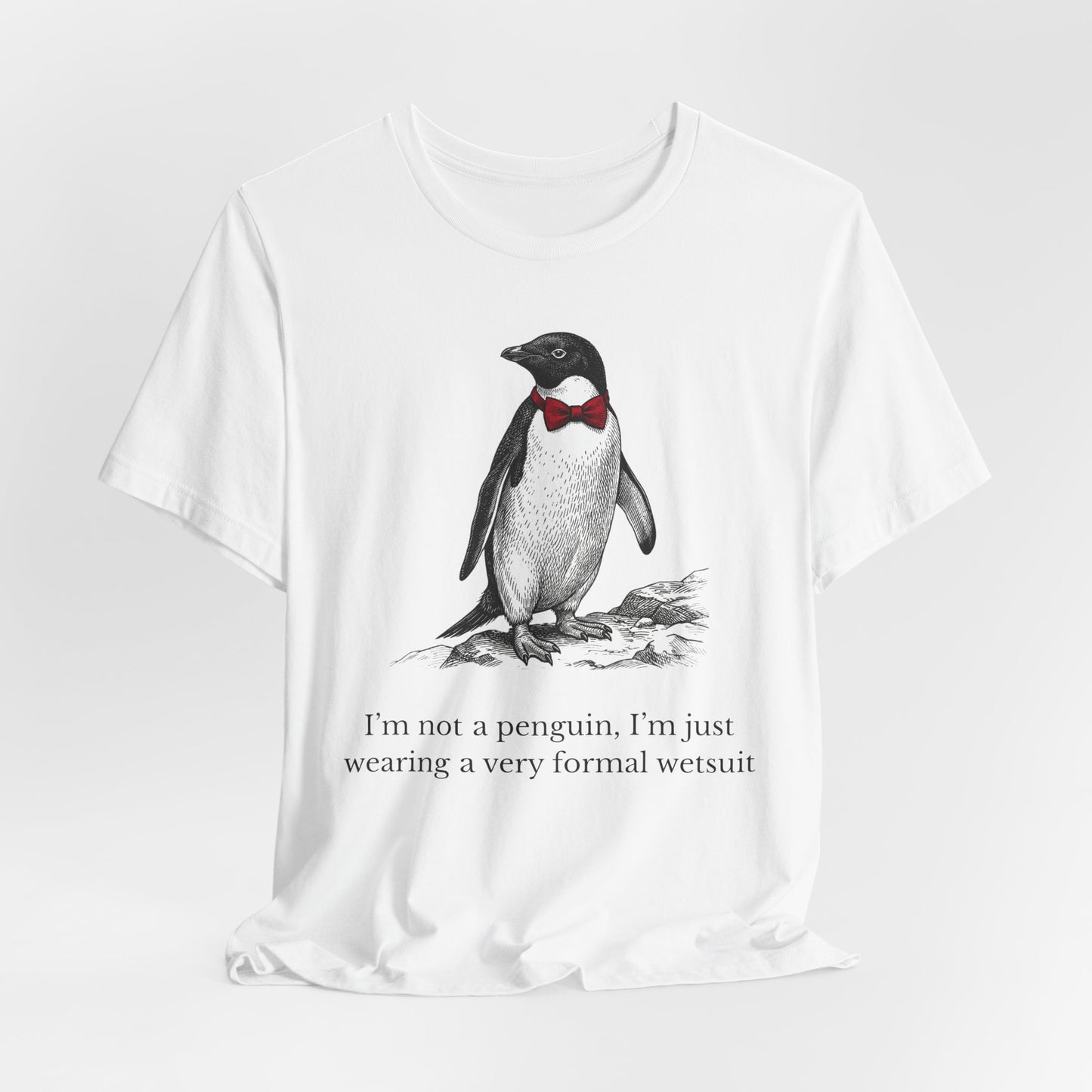 [MSI] Cyril the Penguin "Formal Wetsuit" Woodcut Tee - Skewed & Snappy